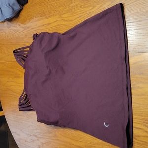 Zyia maroon built in sports bra top